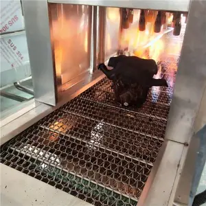 义康牌高温羊头烧毛机 五花肉皮烧毛机 猪爪子烧毛机价格