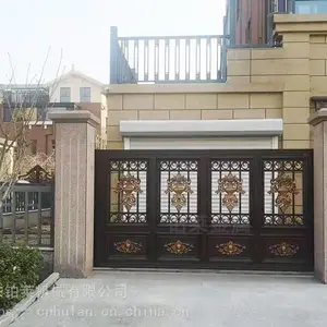 铝艺大门别墅庭院铝艺门手动电动高温烤漆高端小区大门