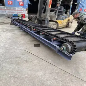 裙边隔挡输送机 煤碳运输机 沙子装车皮带机