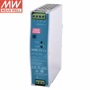 明纬(MEANWELL)开关电源 NDR-75-12 导轨安装电源 12V6.3A