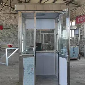 鄂尔多斯同创不锈钢岗亭 小区门卫保安值班岗亭 挡雨防锈隔热耐严寒
