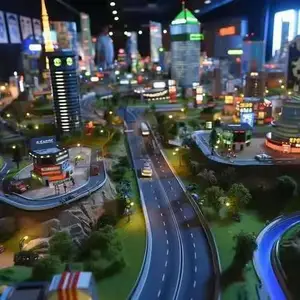 LED灯光城市沙盘定制 分区展示产业文旅住宅板块