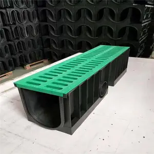 塑料排水沟 线性排水沟 运输装卸便利 三通雨水井筒 U型成品排水沟 厂家批发
