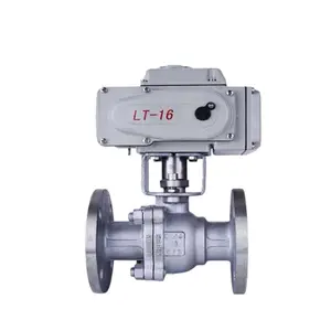 卡龙阀门Q941F-10/16P电动不锈钢法兰球阀/电动开关阀/电动调节阀/不锈钢电动球阀/生产厂家