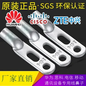 华为思科镀锡双孔铜鼻子JG2-16-6平方接线端子铜线耳中域电气