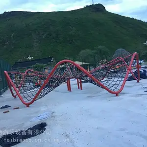 重庆/自贡/达州/成都景区金字塔形沙池绳网爬网滑梯大型户外游乐设备厂家