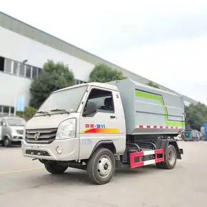 凯马4方后双轮侧装挂桶垃圾车 配240升塑料桶小区垃圾清运车