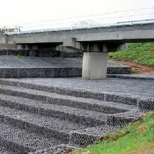 绿色浸塑包裹石笼护脚护岸批发商质优价廉