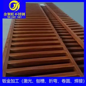 木纹不锈钢方管304转印石纹黄钛金方管 拉丝黑钛金扁管 香槟金圆管