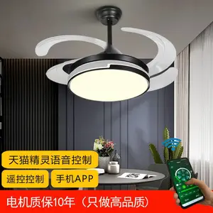 隐形风扇灯吊扇灯吸顶灯变频大风力现代简约家用客厅餐厅灯卧室灯