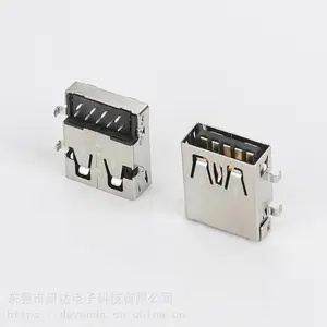 USB3.1 AF母座接口90度 反向沉板CH1.5 PA9T电子元器件连接器
