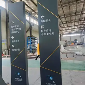 公园道路分流指示牌 温馨提示牌 公园全览图标牌 金三秒标识制作