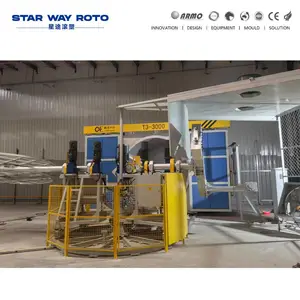 T3-3000塔转式滚塑机 星途滚塑设备厂家 交通设施水马滚塑加工