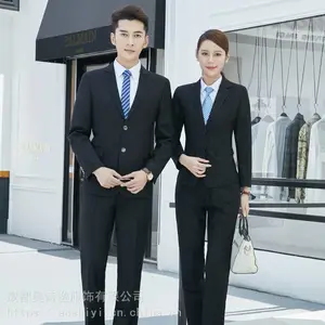 成都澳诗逸定制职业装女装男女同款三件套西装女正装套装西服银行商务酒店工作服