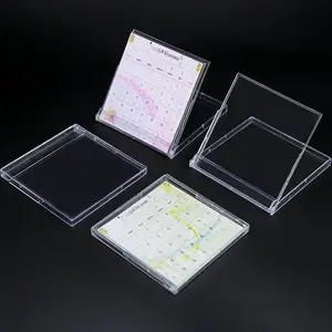 塑料美甲穿戴甲样板防尘盒 办公便签包装盒 PS长方形宣传台历盒 明信卡盒