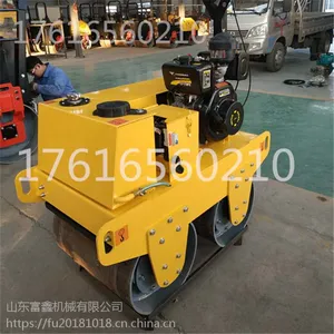手扶双轮压路机 振动双钢轮 双驱双振压路碾 山东富鑫震动压路机厂家