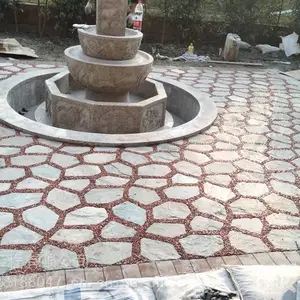 天府新区别墅花园胶粘石地坪,胶粘石价格,洗米石浇筑石地坪,胶粘石环保胶水