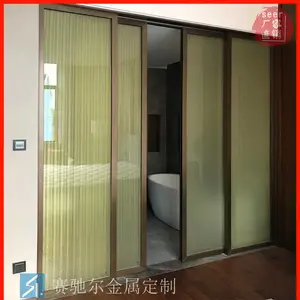 供应灌南县健身馆水晶玻璃屏风量尺安装 赛驰尔开放式厨房玄关隔断柜加工定制