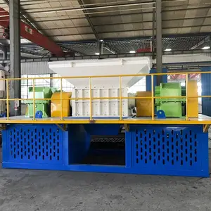 铁栏杆撕碎机操作方便 生铁粉碎机图片 钢丝绳撕碎设备出料长条片状
