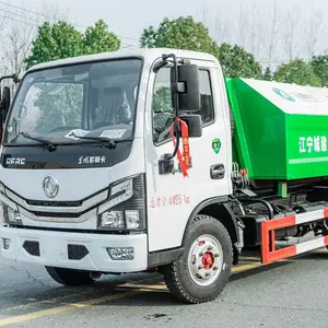 东风多利卡5方勾臂垃圾车 国六蓝牌拉臂环卫车 全国均可上户
