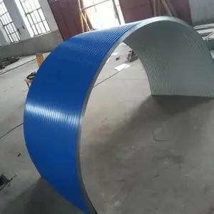 南宁输煤机防雨罩 弧形彩钢瓦防雨罩 800mm皮带机防尘罩当天发货