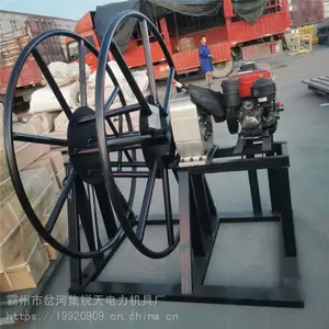 云南省 雅马哈双变速绞磨机 高压线路手扶拖拉机绞磨 5吨机动绞磨卷扬机 锐天厂家