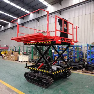 果园采摘履带式升降机 全自行剪叉式高空作业液压升降平台车