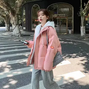 女棉衣韩版宽松冬季新中长款棉袄过膝面包羽绒棉服时尚羽绒服批发