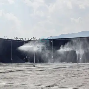 水雾环保商业街的喷雾降温，喷雾降尘设备安装