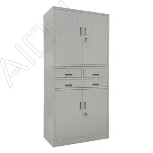 上海工厂直送供应AD-G-0109A 加厚中三斗双节柜办公钢柜办公宽体中三抽文件柜