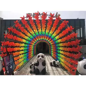 风车长廊制作 荷兰风车旅游景区大型七彩长廊项目合作