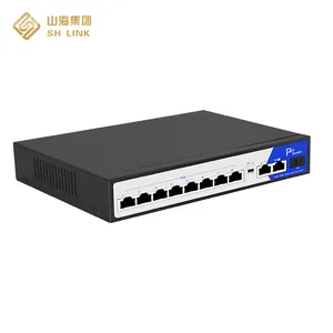 ɽ����SH LINK��SH-2110T 8�ڰ���POE+2ǧ�׼���+1ǧ��SFP������AI���ܼ������ͷ������������120W