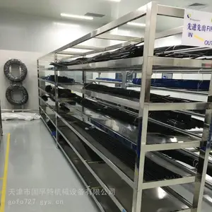 天津净化车间满焊一体304不锈钢货架厂家