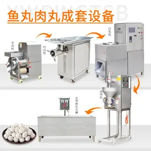 赣云包心鱼丸成套设备 全自动采肉打浆包心熟化流水线 撒尿丸子鱼丸食品厂加工设备