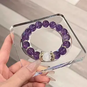 ***亚克力水晶展示盘珠串手串手链镯子饰品透明亚克力展示陈列盘