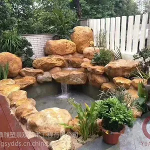 园林景观石;龟纹石(莲花石);假山工程案例;河滩驳岸案例