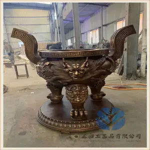 寺庙圆形香炉　厂家制作圆形铁香炉　铸铜香炉制造厂家