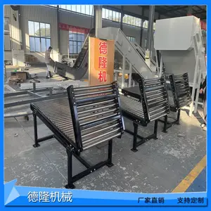 可折叠调节高度不锈钢滚筒输送机 快递检货可移动