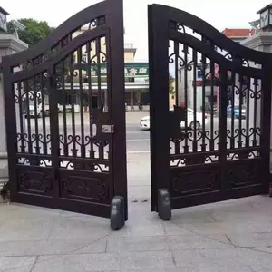 广安开门机直供 阿尔卡诺智能平开门机 八字对开自动别墅庭院门机