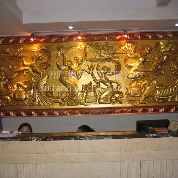 供应玻璃钢艺术背景墙、家居装饰浮雕、山水画浮雕、酒店装饰浮雕、体育运动浮雕