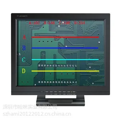 厂家直销17寸H171-L十字线条液晶显示器哈咪工业显示器