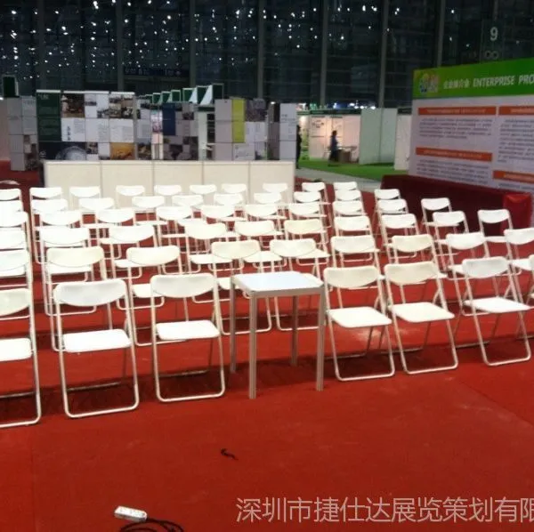 深圳白色展览折叠椅大量出租与出售 会议椅出租