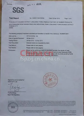 SGS检测报告