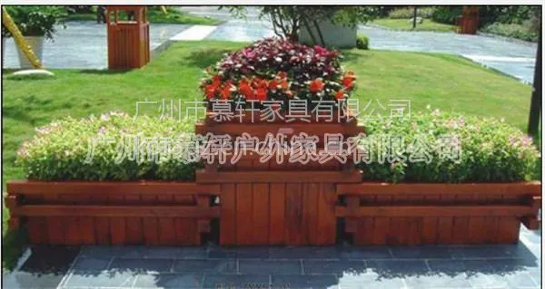 供应订做户外产木花箱花盆 咨询商业街组合花箱价格 找广州专业花箱厂家