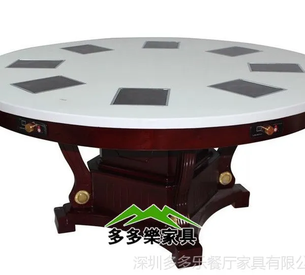 实木火锅桌椅自助酒店餐厅火锅店火锅桌椅家具定制
