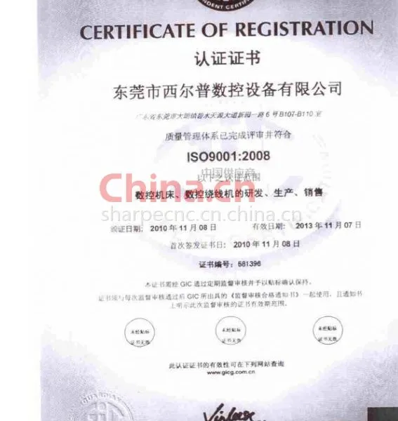 ISO9001:2008质量管理体系认证
