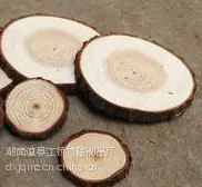 江桥竹藤生态装饰木片厂批发定做各种生态原木片 天然实木片 圆木片