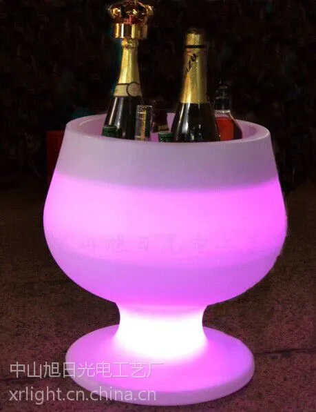 旭星LED发光酒吧桌椅 滚塑大酒杯 发光酒具酒座冰桶 酒吧KTV用品