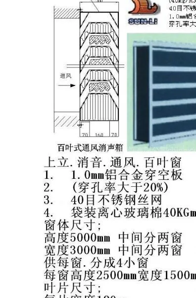 上海卢立幕墙百叶窗通风消音百叶窗