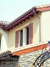 供应铝合金6.5u型屋檐排水天沟(雨水槽)、彩铝方形落水管